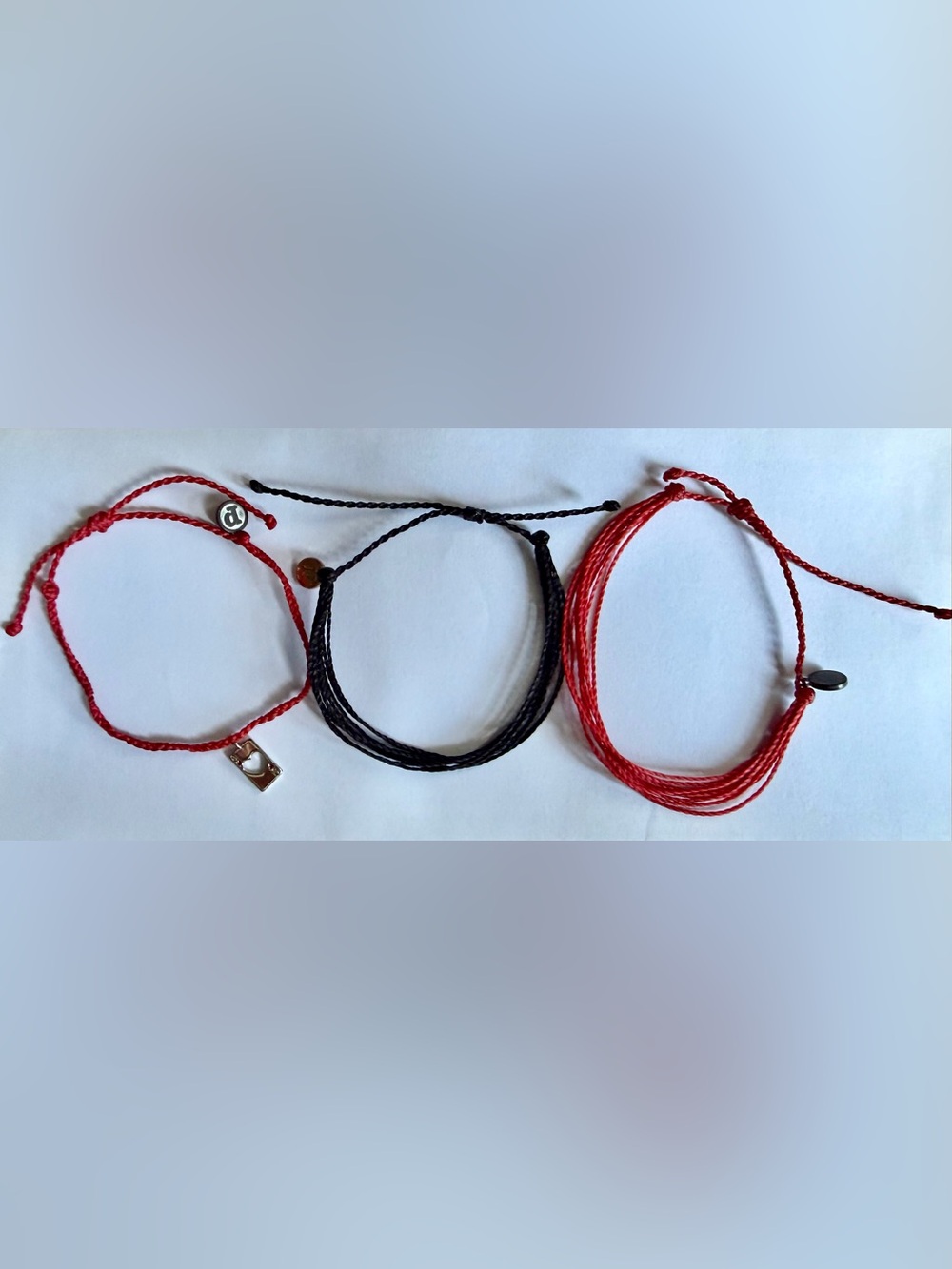 Pura Vida Red and Black Cord Bracelet Set
